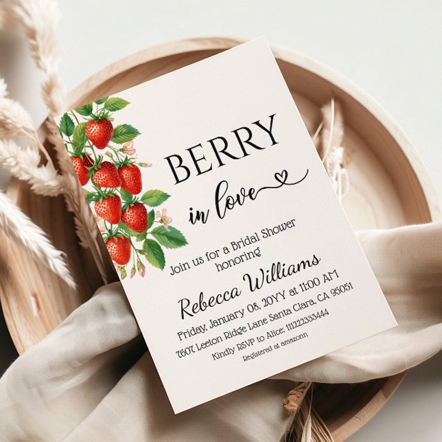Invitation Douce Été de Fraises pour Mariage (Créateur téléchargé)