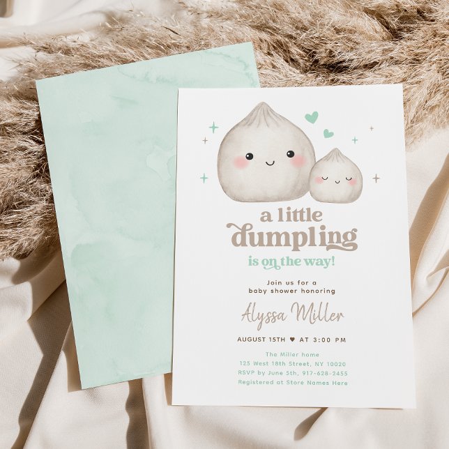 Invitation Douce Fête de Bébé de Petite Boulette de Genre Neu (Créateur téléchargé)