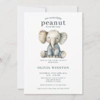 Douce Fête de Bébé Éléphant Petite Cacahuète