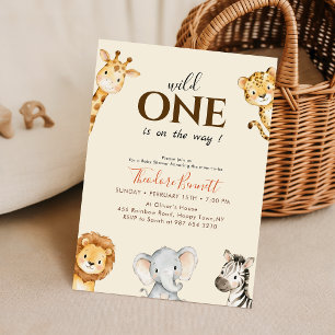 Invitation Douce Fête de Bébé Empreinte de Patte de Sauvageon