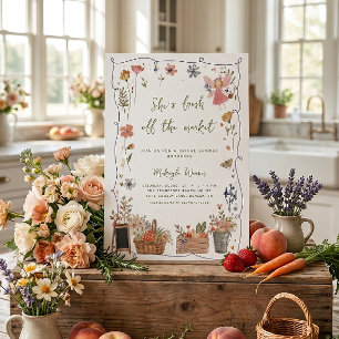 Invitation Douce Fête de Mariage Florale Fantaisiste Fraîche