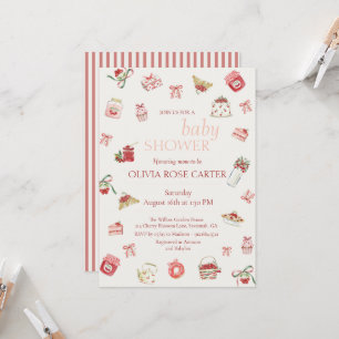 Invitation Douce Fête de Naissance à l'aquarelle de Dessert C