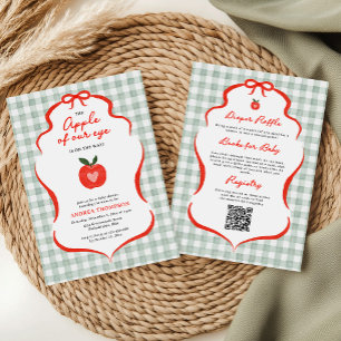 Invitation Douce Fête de Naissance à Thème Pomme de Nos Yeux