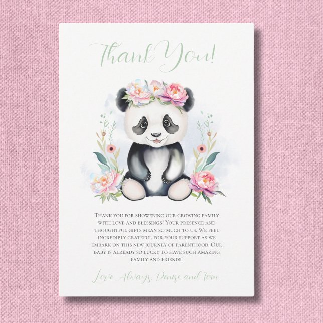 Invitation Douce Fête de Naissance de Bébé Panda au milieu de (Créateur téléchargé)