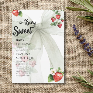 Invitation Douce Fête de Naissance Fleur de Sauge Baie de Fra