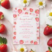 Douce Fête de Naissance Rose aux Fraises
