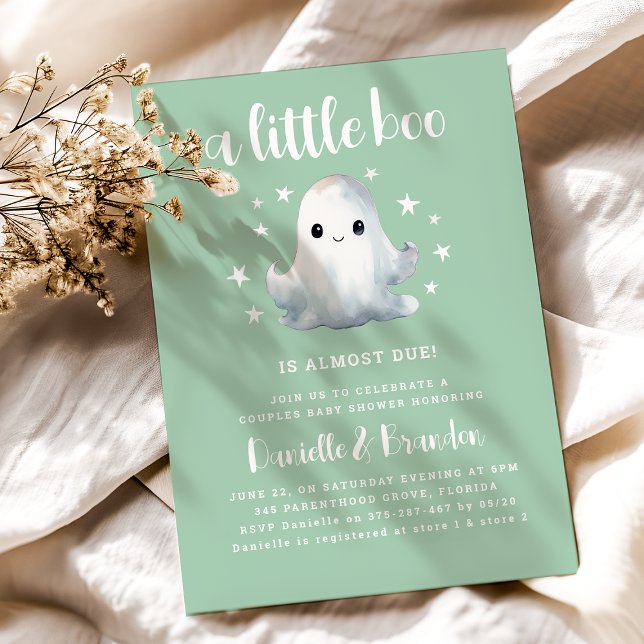 Invitation Douce Fête Prénatale pour Bébé Halloween Boo (Créateur téléchargé)