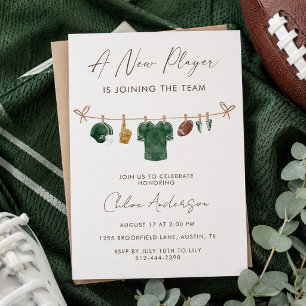 Invitation Douce Fête Prénatale Un Nouveau Joueur Football