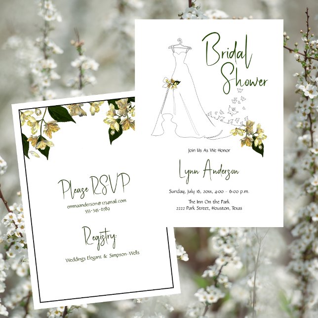 Invitation Douce Florale d'Été pour Baby Shower (Bridal Shower Soft Summer Floral Invitation)
