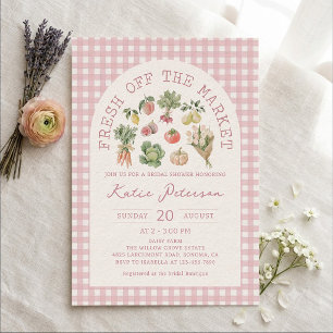 Invitation Douce Gingham Fraîchement arrivée sur le Marché Ba