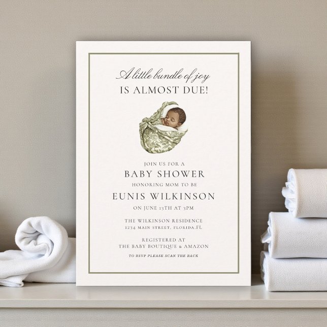 Invitation Douce layette pour bébé Fête de naissance mixte (Créateur téléchargé)