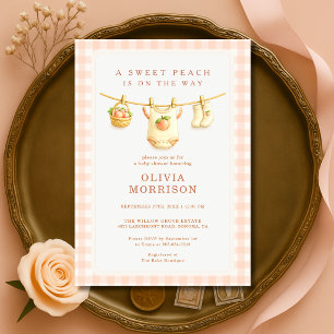 Invitation Douce Lessive de Vêtements de Pêche Été Baby Showe