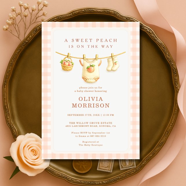 Invitation Douce Lessive de Vêtements de Pêche Été Baby Showe (Créateur téléchargé)
