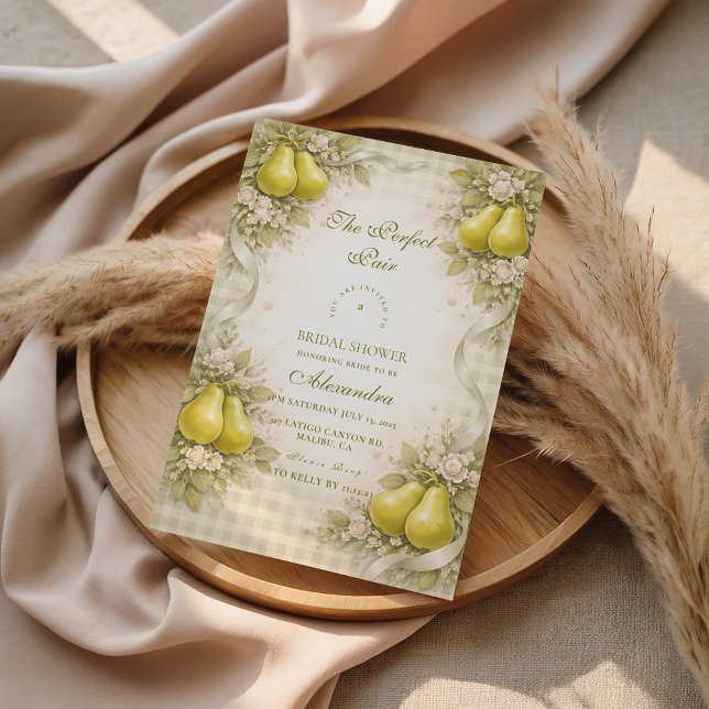 Invitation Douce Mariage Parfait Poire Shower de Mariée (Créateur téléchargé)