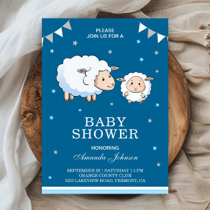 Invitation Douce Mignonne Agneau Brebis Baby Shower