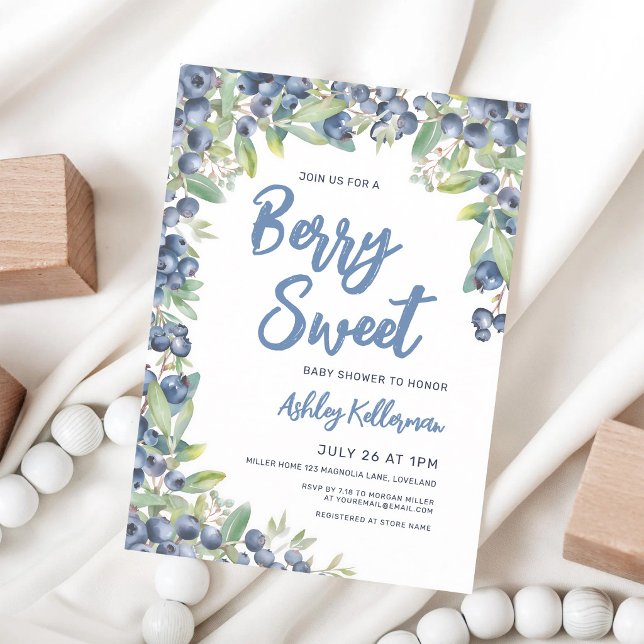 Invitation Douce Myrtille Garçon Fille Baby Shower (Créateur téléchargé)