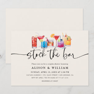 Invitation Douce Nuit de Couple   Approvisionnez le Bar 