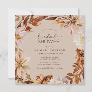 Invitation Douce Nuit de Mariée aux Feuilles d'Automne
