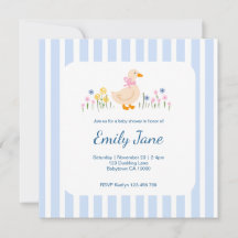 Douce Oie Fleur Sauvage Baby Shower Anniversaire