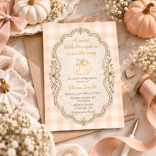 Invitation Douce petite fête de bébé citrouille