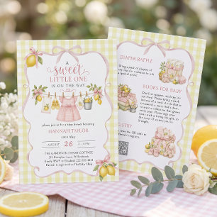 Invitation Douce petite fête prénatale pour bébé Lemon