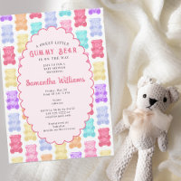 Douce petite ours en gomme rose pastel Baby Shower