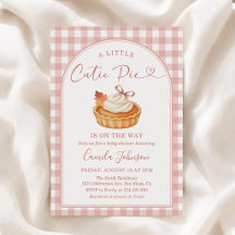 Douce petite tarte rose Gingham Baby Shower d'auto