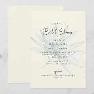 Invitation Douce pluie tropicale jaune pâle pour mariage