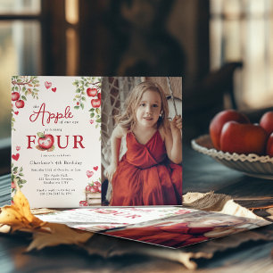 Invitation Douce Pomme De Nos Yeux    Photo 4e Anniversaire