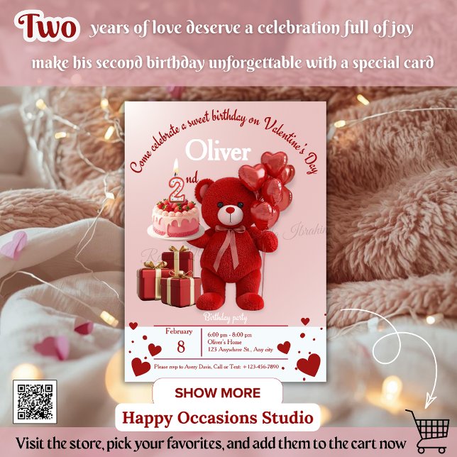 Invitation douce pour la Saint-Valentin - 2e anniv (Créateur téléchargé)