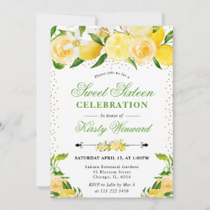 Invitation douce pour un anniversaire de 16 ans av