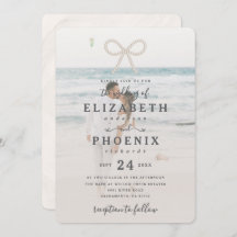 Douce Simple Élégant Mariage Photo Personnalisé Nœ