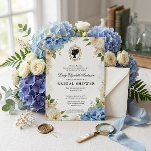 Invitation Douce soirée de mariage florale de l'ère Régence
