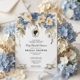 Invitation Douce soirée de mariage florale de l'ère Régence