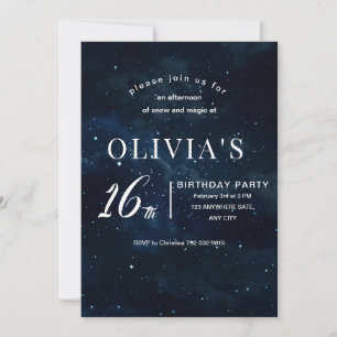 Invitation Douce soirée étoilée pour 16 ans sous les étoiles 
