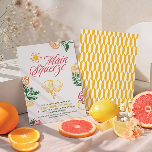 Invitation Douce Squeeze Citronnée Fête de Mariage (Créateur téléchargé)