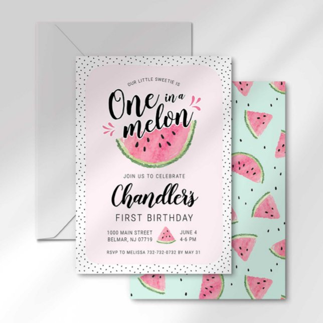 Invitation Douce Unique Dans Un Aquarelle Gâteau D'anniversai (Créateur téléchargé)