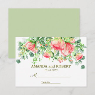 Invitation Doucement romantique | Lieu de table des Mariages