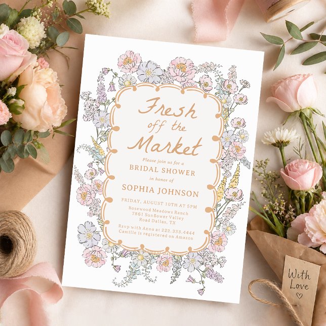 Invitation Douceur de Marché Floral Shower de Mariée (Créateur téléchargé)