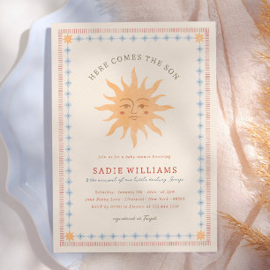 Invitation Douceur Ensoleillée Vintage Baby Shower Fantaisist