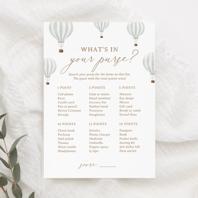 Invitation Douche à ballon à air chaud Qu'est-ce que dans vot (Créateur téléchargé)