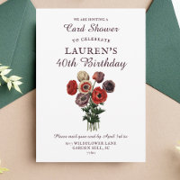 Douche à bouquet de fleurs par courrier 40e annive