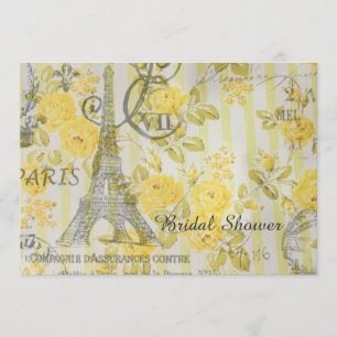 Invitation douche à nage florale de la tour girly paris