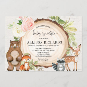 Invitation Douche à thème pour la petite fille saupoudrée de