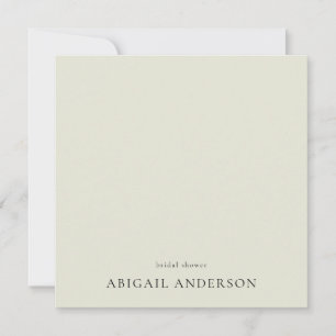 Invitation Douche Carrée Sage Simplement Moderne