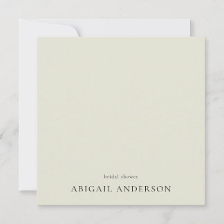 Invitation Douche Carrée Sage Simplement Moderne