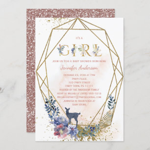 Invitation Douche de bébé de région boisée