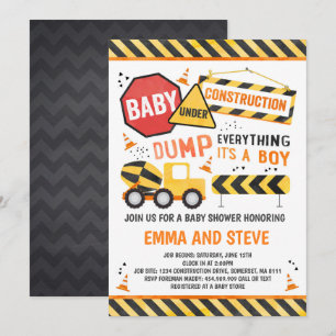 Invitation Douche de camion d'invitation de baby shower de