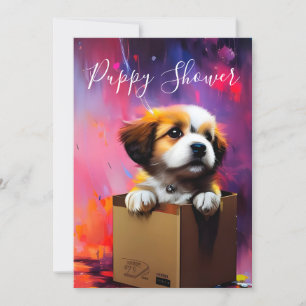 Invitation Douche de chiot mignonne adoption de chien personn