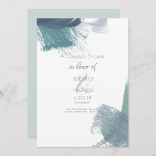 Invitation Douche de couple Brochures Turquoises